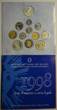Italien Republik Offizieller Kursmünzensatz 1998 GN271 - Original KMS Coins Mint Set mit Silber Italy Unzirkuiert in Original Folder