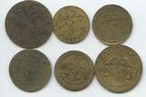 Deutschland Nürnberg Spielmarken Lot Rechenpfennig nd. M579 - 6 Stück Lot Fortuna Diverse altes Spielgeld VF-EF