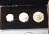 100,250,500 Drachmai 1981 GN453 - Griechenland  UNC Olympia Silber in Orig. BOX