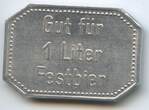 Deutschland Bundesrepublik Bayern Biermarke Wertmarke Bierzeichen nd. GX1064 - Stolz-Bräu Kraiburg Gut für 1 Liter FestbierGermany Beer-Token EF