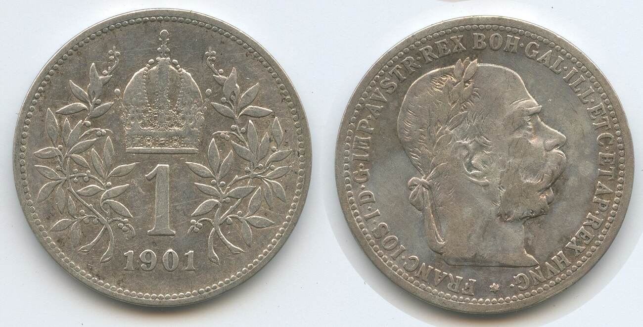 Österreich Kaiserreich 1 Corona (1 Krone) 1901 Wien G5697 - Kaiser 