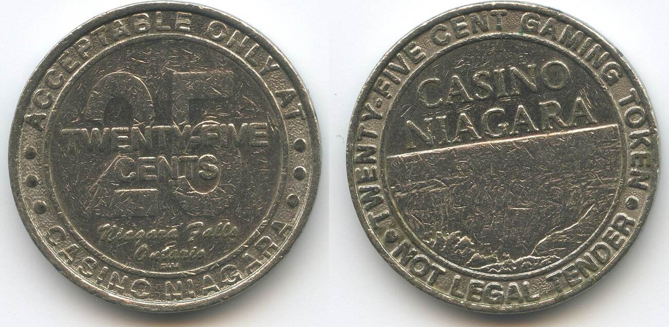 Kanada 25 Cents Gaming Token Casinotoken nd. M7160 Casino Niagara