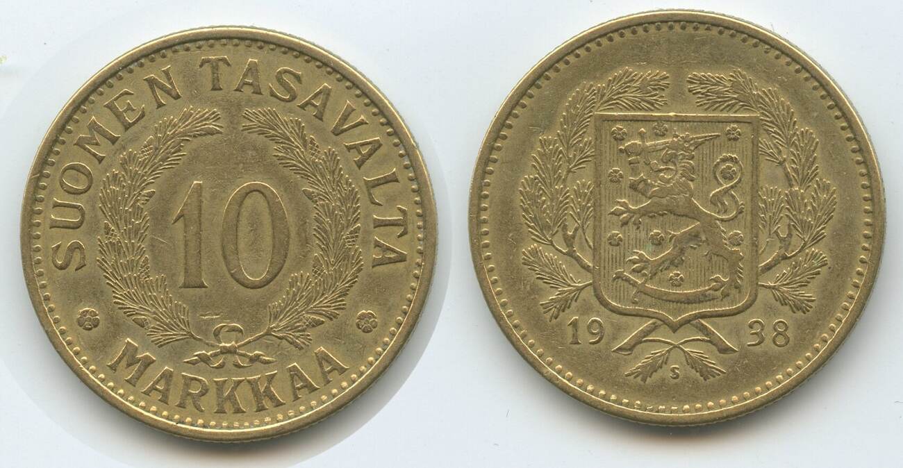 Finnland 10 Markkaa 1938 S G13900 - Suomen Tasavalta Finland VF | MA-Shops