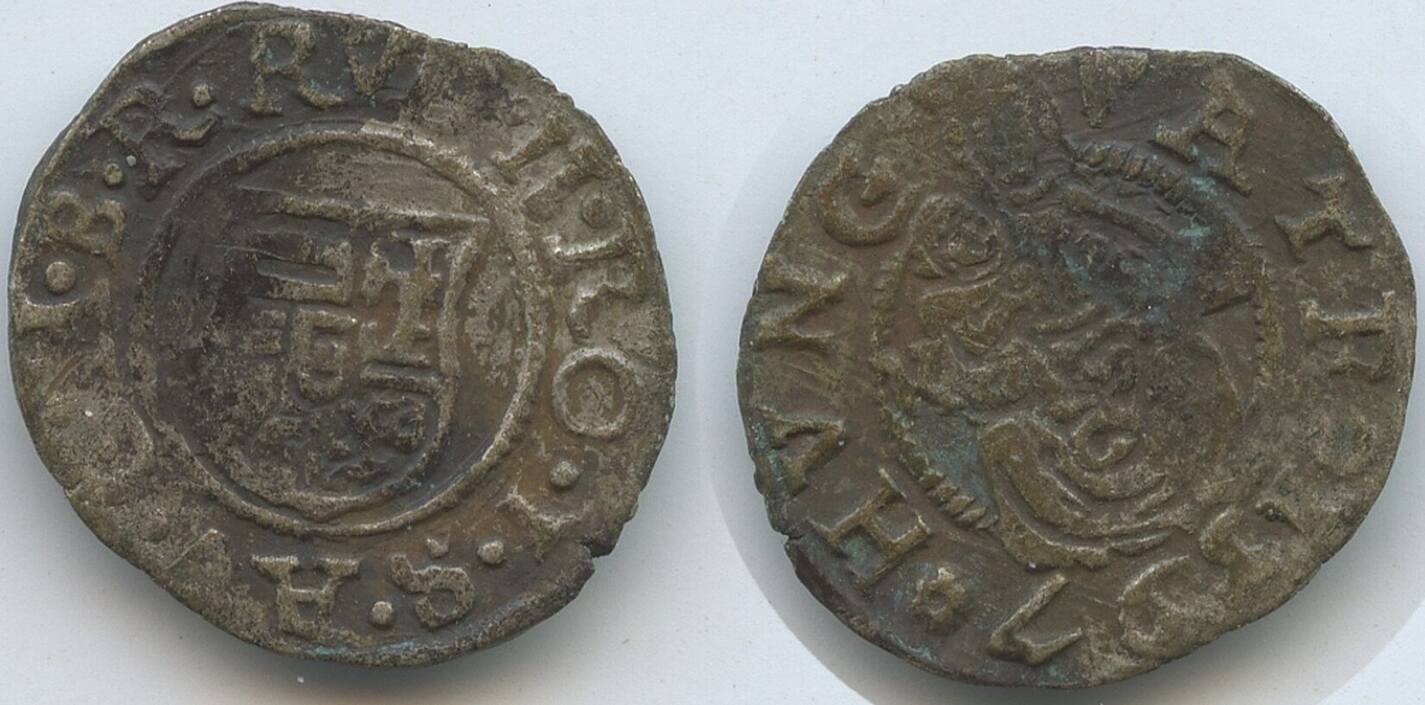 RDR Ungarn Österreich 1 Denar 1597 KB Kremnitz H1067 - Rudolf ll. 1576 ...