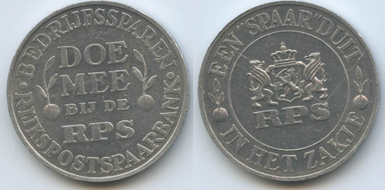 Niederlande Medaille RPS Rijkspostspaarbank GY201 - Een spaar duit in