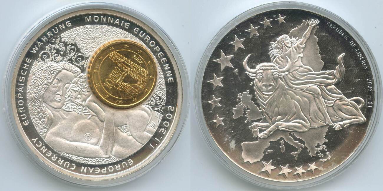 Republic of Liberia 1 Dollar Inlayprägung M#0388 - Österreich ...