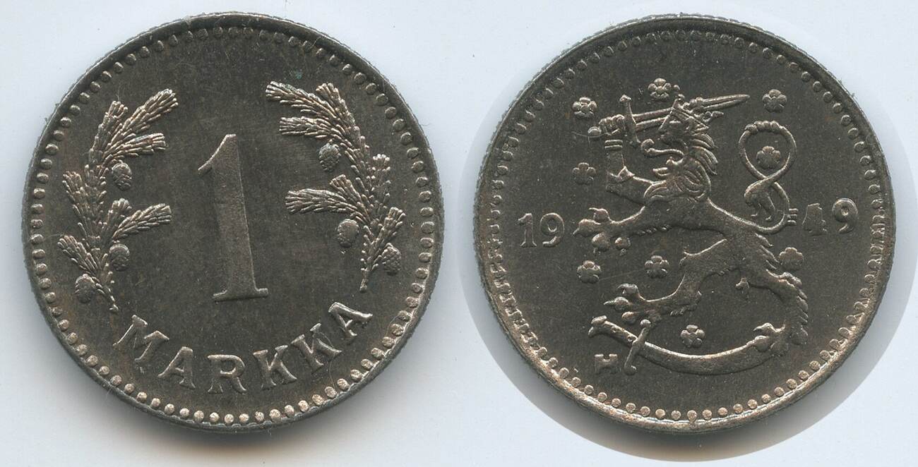 Finnland 1 Markka 1949 H G2112 Suomen Tasavalta Finland EF