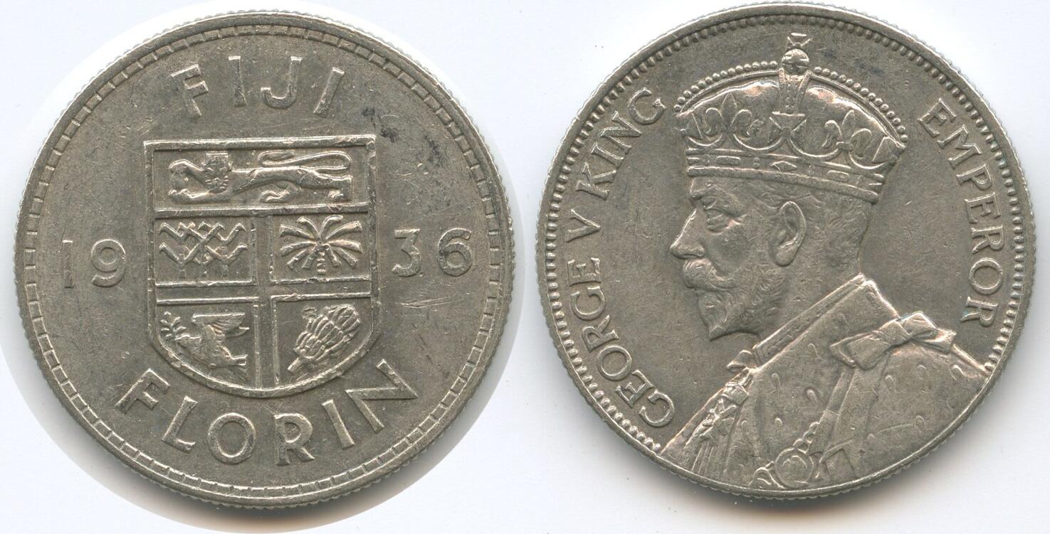 Fiji 1 Florin 1936 M#5994 - Fidschi King George V. 1910-1936 VF+