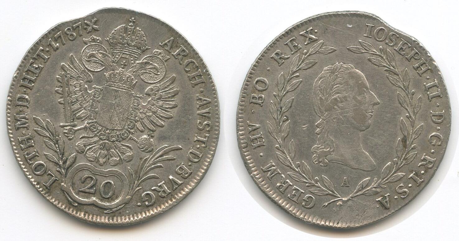 RDR Österreich Ungarn 20 Kreuzer 1788 B Kremnitz M#5965 - Joseph