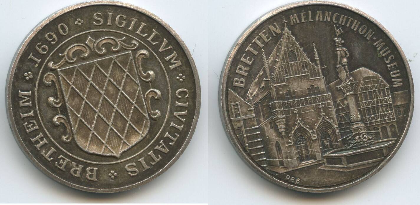 Deutschland Bundesrepublik BadenWürttemberg Silbermedaille nd. M3086