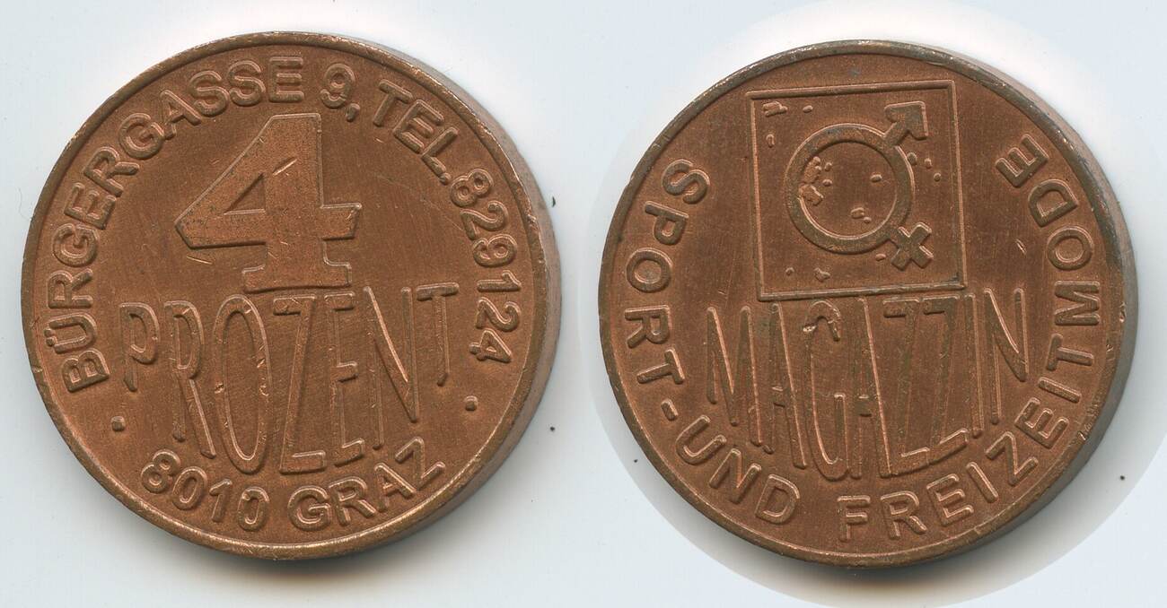 Österreich Steiermark Rabattmarke Wertmarke Jeton Token nd. G15283