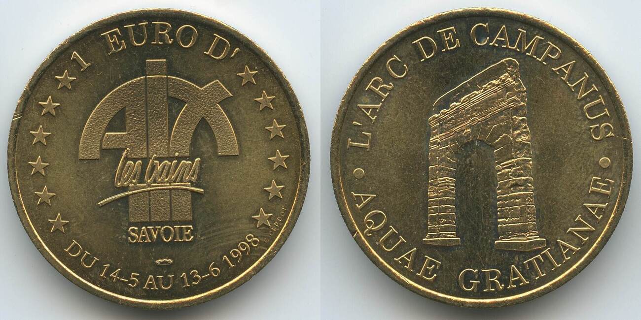 Médaille France Football Euro 1998, Cupro-nickel, édition XXème, état D'occasion