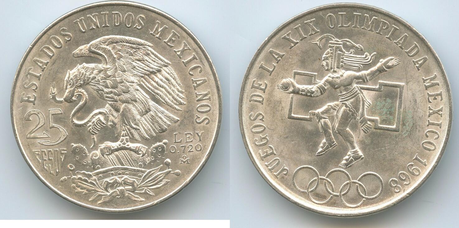 Mexiko 25 Pesos 1968 M G2807 Mexico 1968 19th Summer Olympics