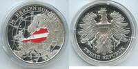 Silbermedaille PA133 - Österreich im Herzen Europas Color -