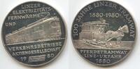 Österreich Oberösterreich Linz Urfahr Silbermedaille GX1303 - Linzer Elekrizitäts-Fernwärme Verkehrsbetriebe AG Pferdetramway -