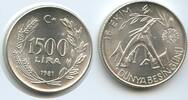 Türkei 1500 Lira M#3261 - Ziegen Goats FAO World Food Day Turkey -