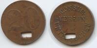 20 Pfennig M608 - Wertmarke Consumverein Unterkochen  gelocht Menzel#13512.?