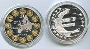 Medaille GS578 - Gedenkprägung 10 Jahre Euro mit Goldauflage 10 ANS YEARS EURO -