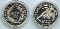 50.000 Lira GS286 - Türkei Olympic Games Proof Silber Wrestlers Türkey -