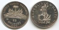 Haiti 25 Gourdes H0194 - World Soccer Championship Games Silver -