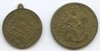 Deutschland Bayern 2 Medaillen Lot für Charivari GX1324 - Madonna & Kind Maximilian Joseph Patrona Bavariae -