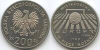 Polen 200 Zlotych Probe G8760 - Fussball EM 1988 Poland Proba Soccer Europy Trial Strike -