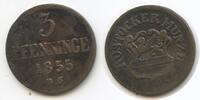 Mecklenburg-Rostock Stadt 3 Pfennig H1268 - City of Rostock -