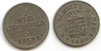 Sachsen-Albertinische Linie ½ Neugroschen (5 Pfennig) H1322 - Johann 1854-1873 -