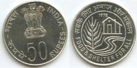 Indien Republik 50 Rupees Silber G2100 - Food & Shelter for All FAO India -