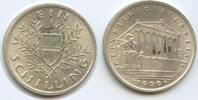 Österreich 1.Republik 1 Schilling Silber H0396 - Parlament Wien Austria 1.Republic 1918-1938 -