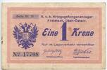 1 Krone 1915-1916 Österreich GB367 - Freistadt Oberösterreich K.u.k. Kriegsgefangenenlager Notgeld Gebrauchte Erhaltung, Flecken, Knick