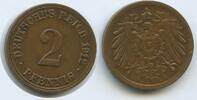 Deutsches Reich Kaiserreich 2 Pfennig G10251 - Germany Empire Wilhelm II. -