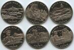 6 x 1 Crown 1994 Gibraltar GN757 - WORLD WAR II - Elizabeth II. Meist Unzirkuliert