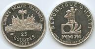 Haiti 25 Gourdes Silber H0601 - Fussball WM Mexiko 1974 -