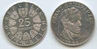 Österreich 2.Republik 25 Schilling Silber H0738 - Franz Grillparzer Proof -