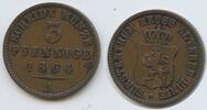 Reuss Obergreiz - Ältere Linie 3 Pfennig G14064 - Heinrich XXII. 1859-1902 -