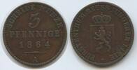 Reuss Schleiz - Jüngere Linie 3 Pfennig G14069 - Heinrich LXVII. 1854-1867 -