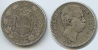 Italien Königreich 2 Lire Silber H0167 - Umberto I. 1878-1900 Italy -