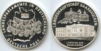 Landesparlamente in Deutschland Silbermedaille M#2086 - Landeshauptstadt Saarbrücken - Landtag des Saarlandes -