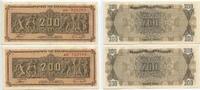 Griechenland 2 x 200.000.000 Drachmai Banknoten Lot GB491 - Fortlaufende Nummern Greece Paper Money -