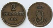 Hannover Königreich 2 Pfennig G6925 - Georg V. 1851-1866 German States -