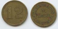 Deutsches Reich Kaiserreich Bayern Biermarke 12 Pfennig Wertmarke Bierzeichen G13468 - Restauration M. Pemsel Linderhof Nürnberg -
