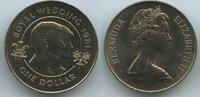 Bermuda One Dollar GS423 - Royal Wedding Prince Charles and Lady Diana Elizabeth II. -