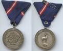 Österreich Tirol Kitzbühel Abzeichen Medaille mit Band M#5638 - Silbermedaille Musikbund Bezirk Kitzbühel für 25 Jahre Mitgliedschaft -