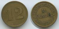 Deutsches Reich Kaiserreich Bayern Biermarke 12 Pfennig Wertmarke Bierzeichen G13845 - Restauration M. Pemsel Linderhof Nürnberg -