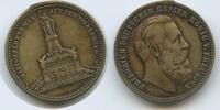 Deutsches Reich Hessen Rüdesheim am Rhein Medaille Nationaldenkmal M#7111 - Niederwalddenkmal - Wiederaufrichtung des Deutschen Reiches -