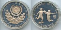 Südkorea 10000 Won Silber G3822 - Soccer Fussball Olympide Seoul 1988 Diving Korea South -