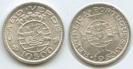 Kapverden Kapverdische Inseln 10 Escudos Silber G1009 - Colonia de Cabo Verde República Portuguesa Kap Verde -