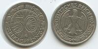 Deutsches Reich Weimar 50 Reichspfennig S0319 - SEHR RAR Germany Weimar Republic -