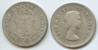 Südafrika 2½ Shillings Silber H0930 - Queen Elizabeth II. 1952-1961 South Africa Suid-Afrika -